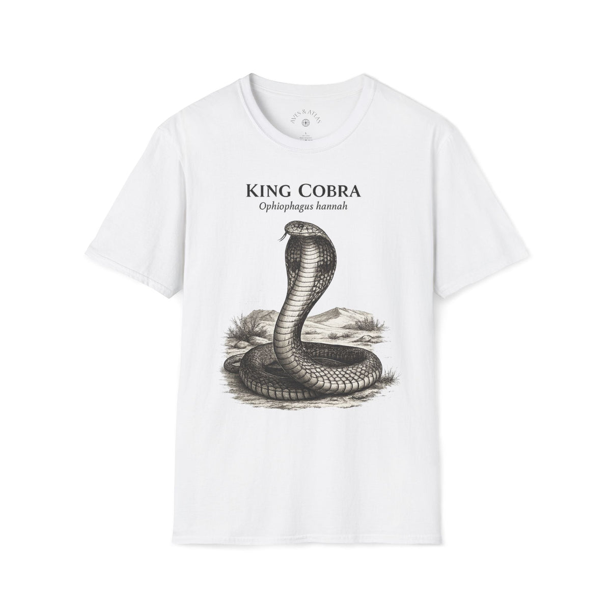 King Cobra T-Shirt featuring a vintage natural-history illustration