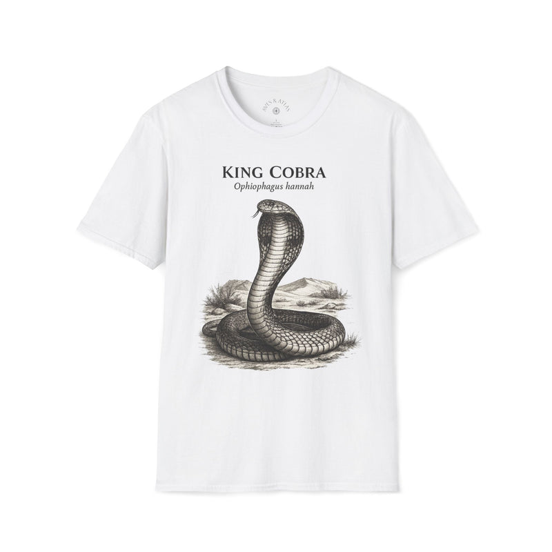 King Cobra T-Shirt featuring a vintage natural-history illustration