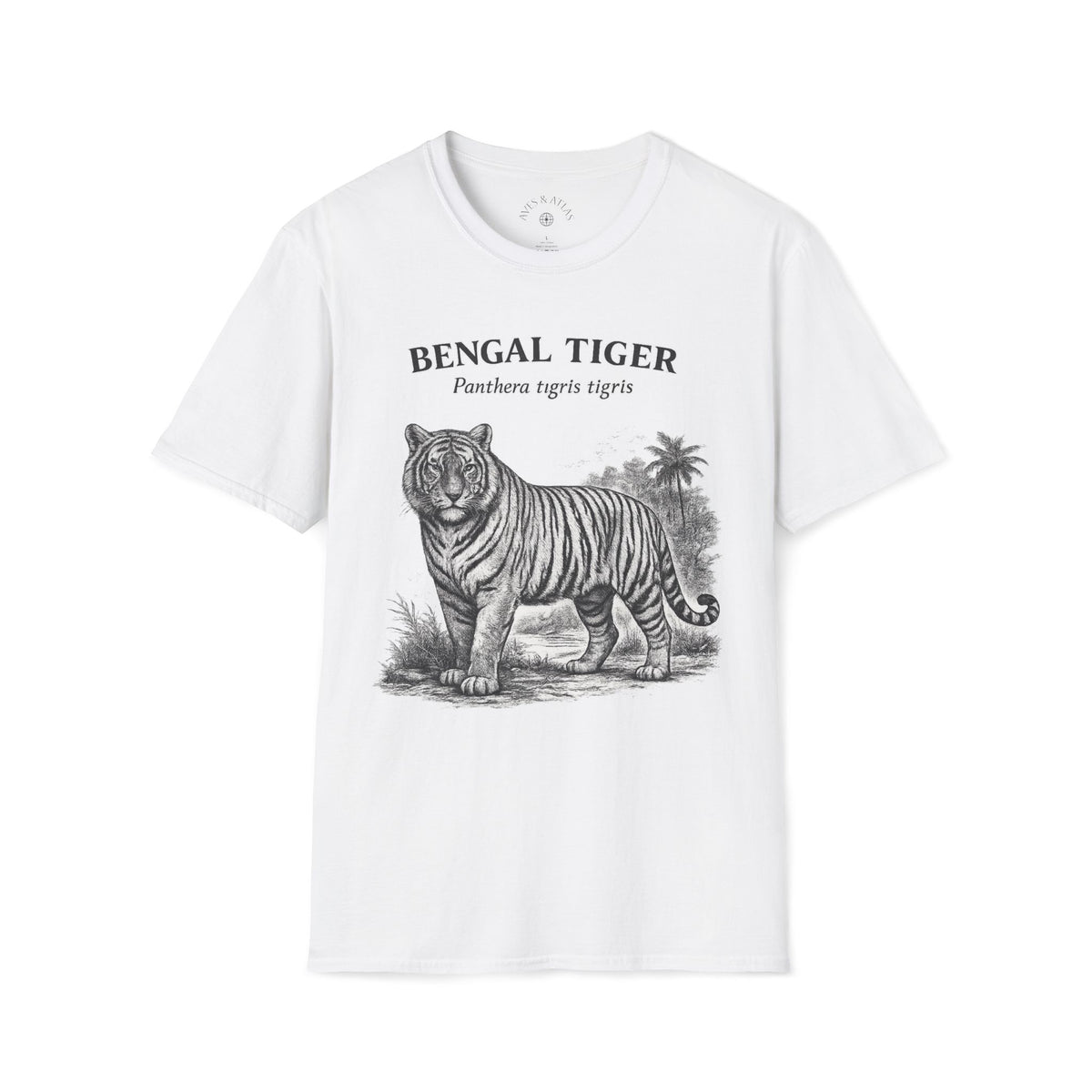 Bengal Tiger T-Shirt front mockup in White – product image 1