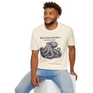 Blue-Lined Octopus T-Shirt in Natural – product image 4