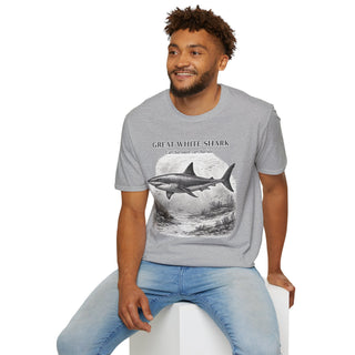 Great White Shark T-Shirt in White – product image 4