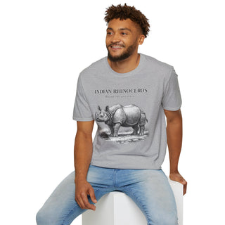 Indian Rhinoceros T-Shirt in White – product image 4