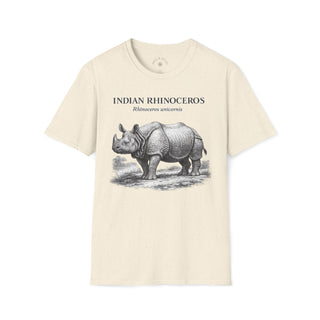 Indian Rhinoceros T-Shirt in Natural – product image 1