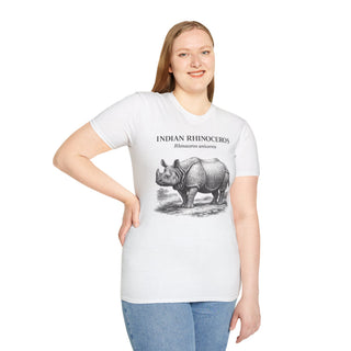 Indian Rhinoceros T-Shirt in White – product image 5