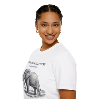 African Bush Elephant T-Shirt in White – product image 2