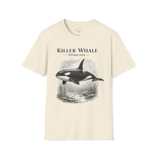 Killer Whale T-Shirt front mockup in Natural – product image 1