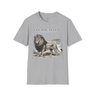 East African Lion T-Shirt front mockup in Sport Grey – product image 1