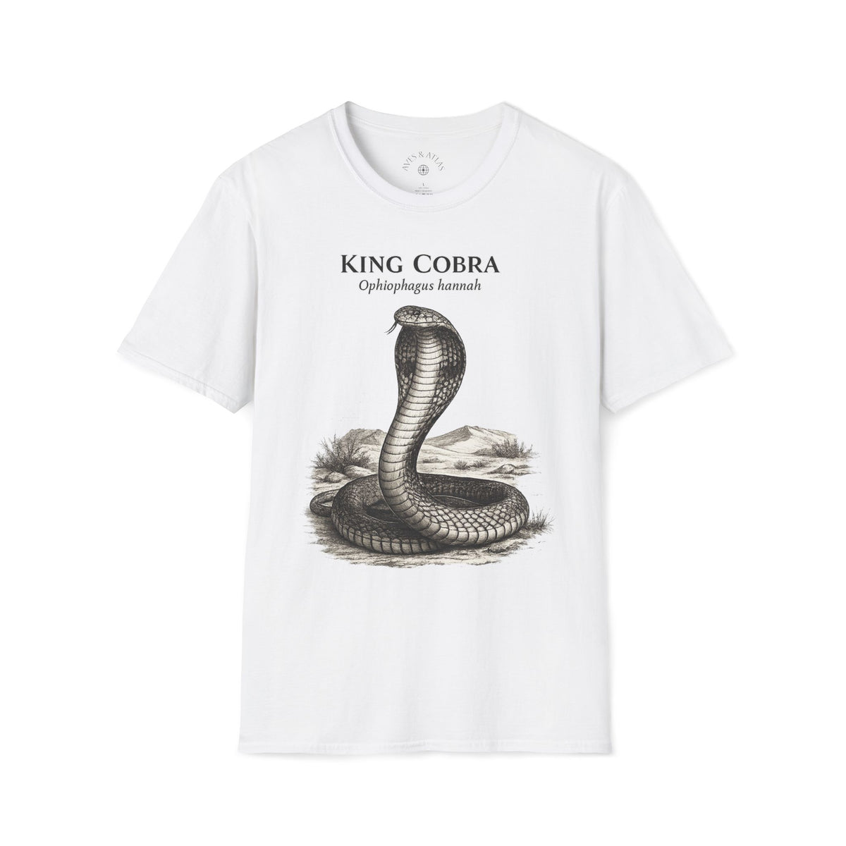 King Cobra T-Shirt front mockup in White – product image 1