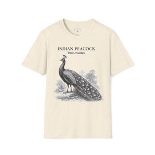 Indian Peacock T-Shirt in Natural – product image 1