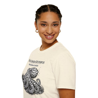 Blue-Lined Octopus T-Shirt in Sport Grey – product image 2