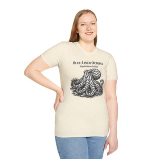 Blue-Lined Octopus T-Shirt in Sport Grey – product image 5