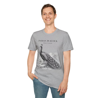 Indian Peacock T-Shirt in White – product image 4