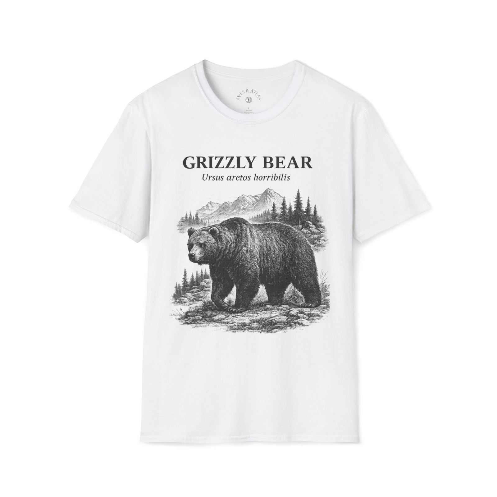 Grizzly Bear T-Shirt in White – product image 1