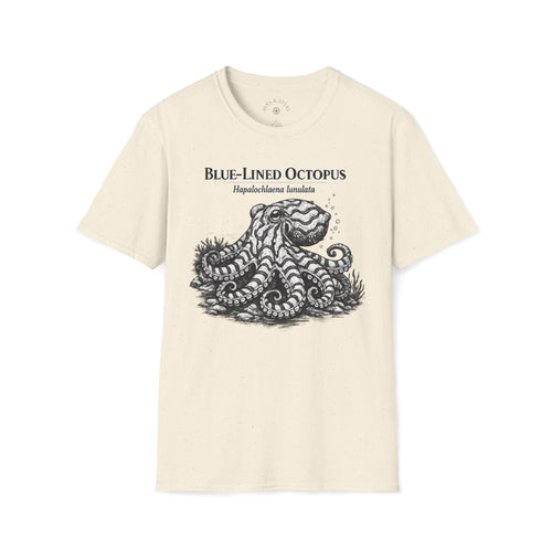 Blue-Lined Octopus T-Shirt in Natural – product image 1