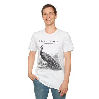 Indian Peacock T-Shirt in White – product image 2