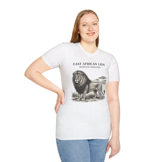 East African Lion T-Shirt in White – product image 5