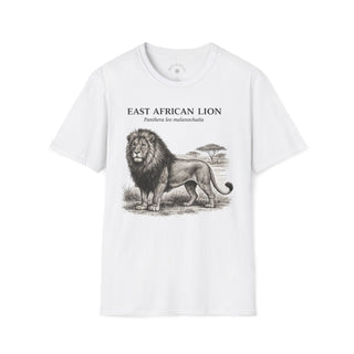 East African Lion T-Shirt in White – product image 1