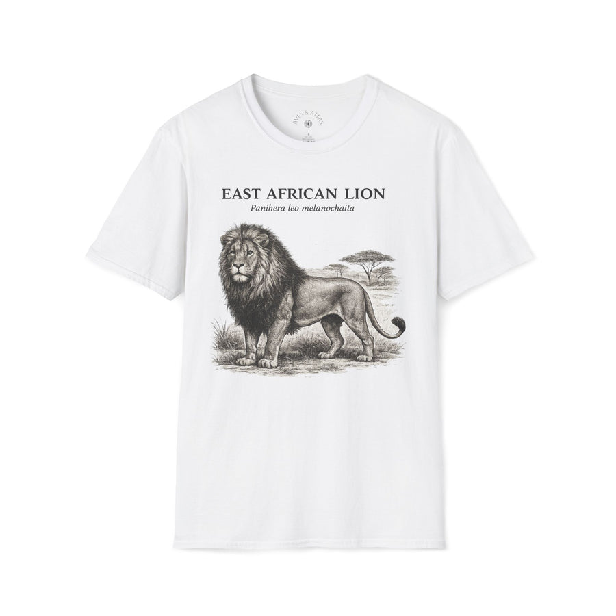 East African Lion T-Shirt front mockup in White – product image 1