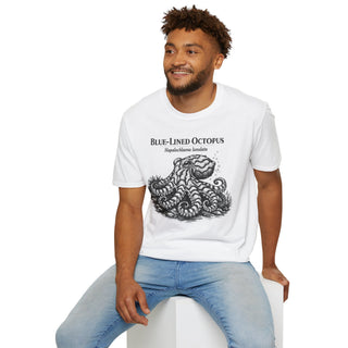 Blue-Lined Octopus T-Shirt in Sport Grey – product image 4