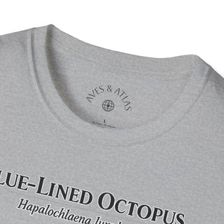 Blue-Lined Octopus T-Shirt in Sport Grey – product image 6