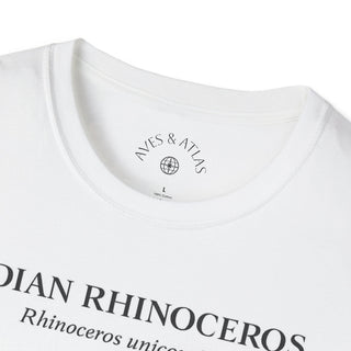 Indian Rhinoceros T-Shirt in White – product image 6