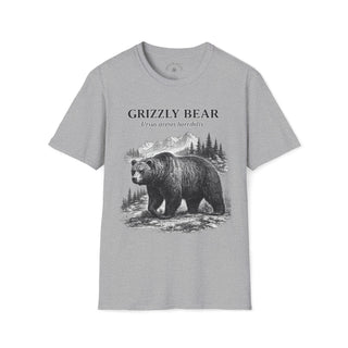 Grizzly Bear T-Shirt front mockup in Sport Grey – product image 1