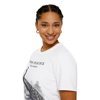 Indian Peacock T-Shirt in White – product image 4
