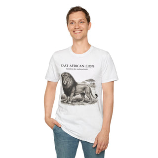 East African Lion T-Shirt in White – product image 3