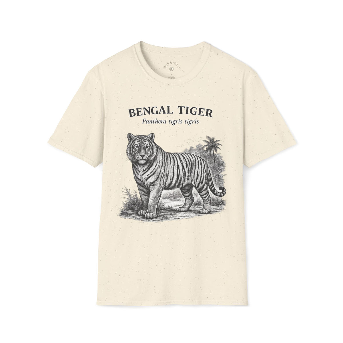 Bengal Tiger T-Shirt front mockup in Natural – product image 1