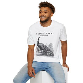Indian Peacock T-Shirt in White – product image 3