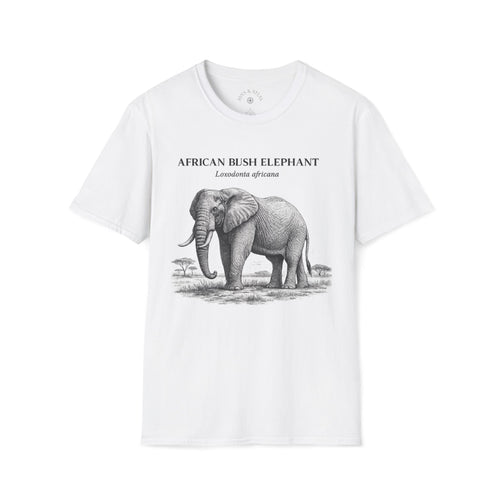 African Bush Elephant T-Shirt in White – product image 1
