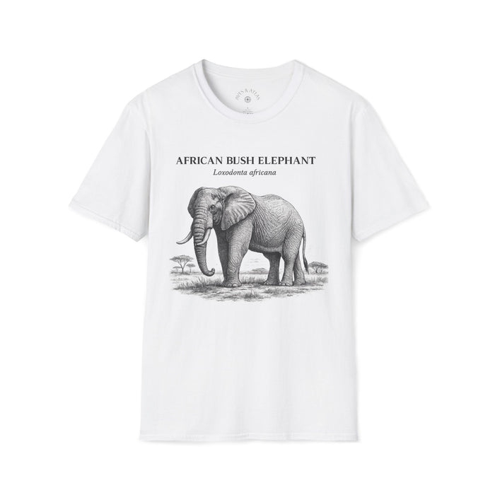 African Bush Elephant T-Shirt in White – product image 1