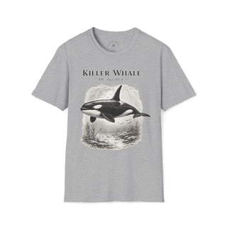 Killer Whale T-Shirt front mockup in Sport Grey – product image 1