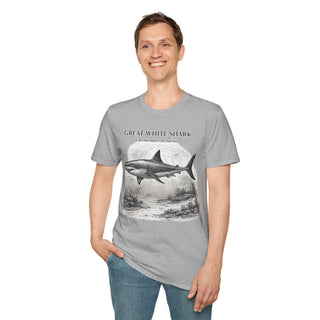 Great White Shark T-Shirt in Sport Grey – product image 3