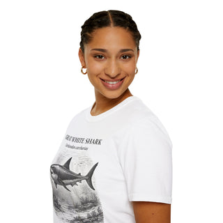 Great White Shark T-Shirt in White – product image 2