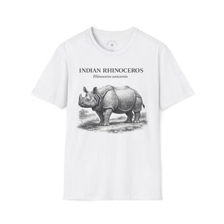 Indian Rhinoceros T-Shirt in White – product image 1