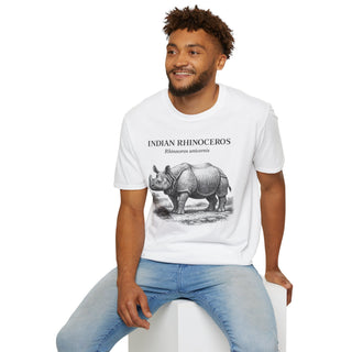 Indian Rhinoceros T-Shirt in White – product image 4