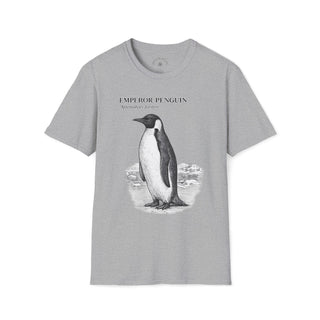 Emperor Penguin T-Shirt front mockup in Sport Grey – product image 1